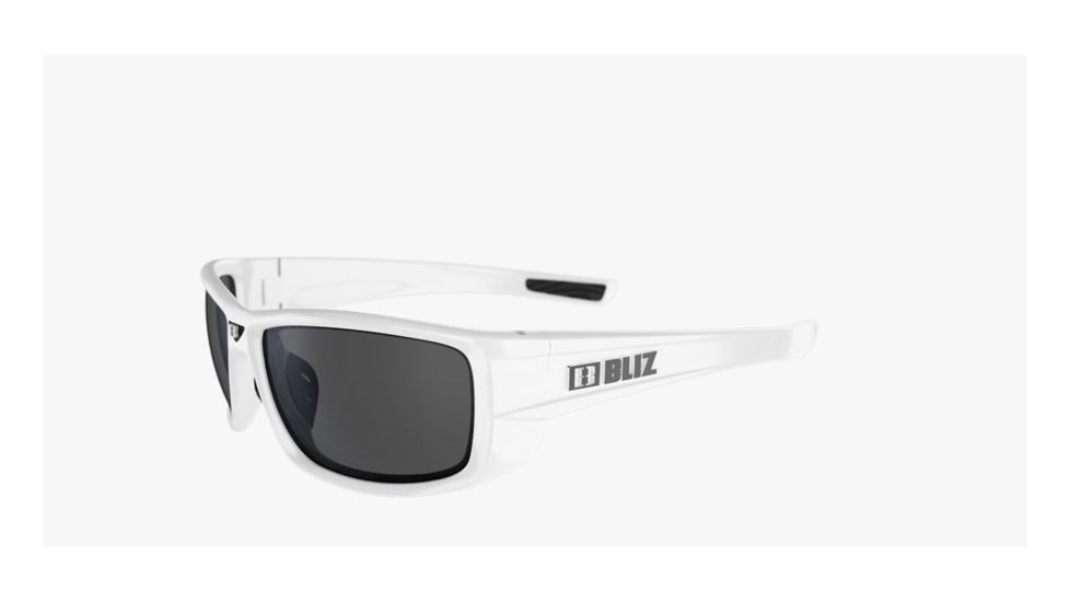 Bliz Rider Sunglasses-White-Smoke/Silver Mirror