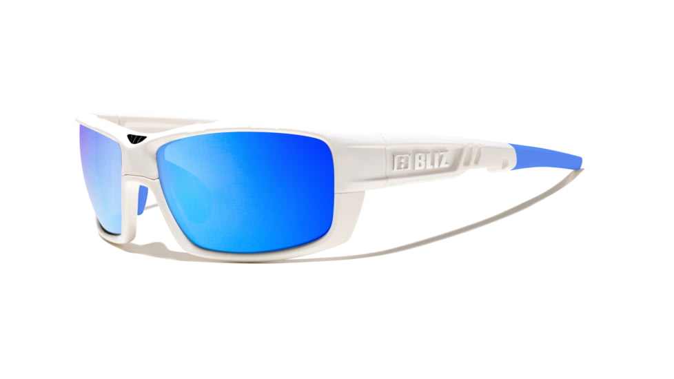 Bliz Tracker Sunglasses-White-Smoke/Blue Multi