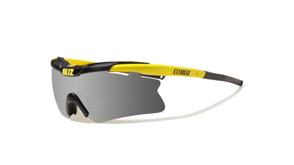 Bliz Velocity XT Sunglasses-Black/Yellow-Smoke/Silver Mirror