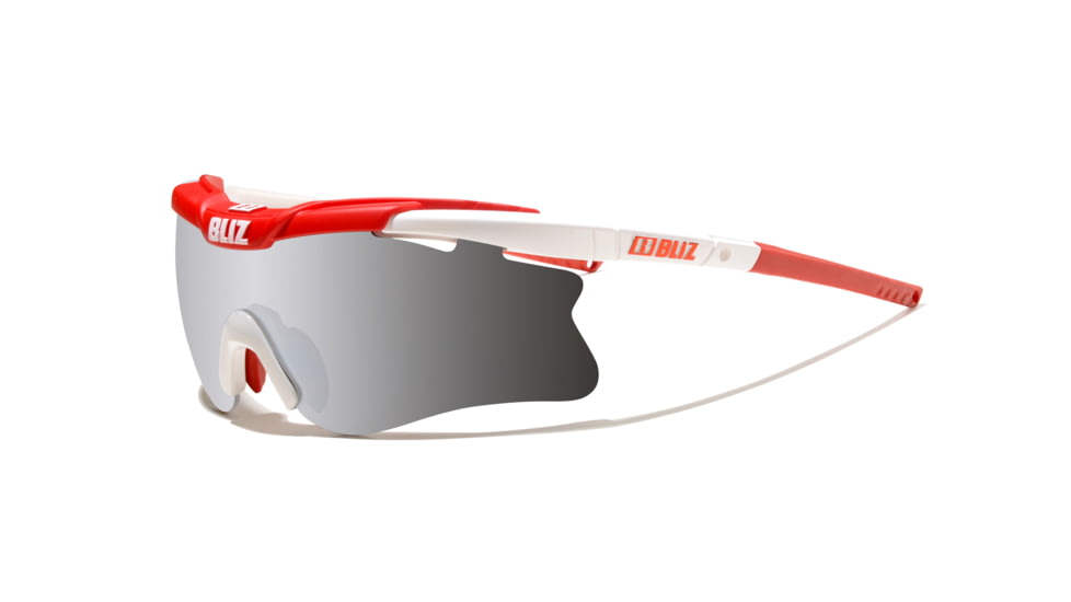 Bliz Velocity XT Sunglasses-Red/White-Smoke/Silver Mirror