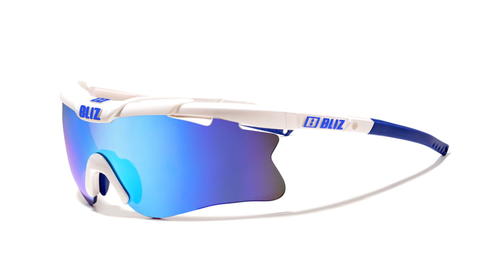 Bliz Velocity XT Sunglasses-White-Smoke/Blue Multi