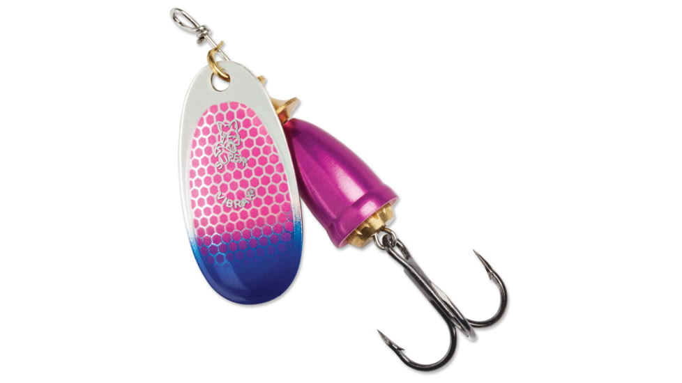 Blue Fox Classic Vibrax 01, Sinking, 2-19/50in, 1/8oz Cerise Scale/ Blue Tip UV, 60-10-319IC