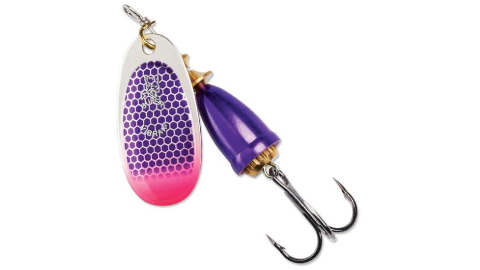 Blue Fox Classic Vibrax 01, Sinking, 2-19/50in, 1/8oz Purple Scale/ Pink Tip UV, 60-10-317IC