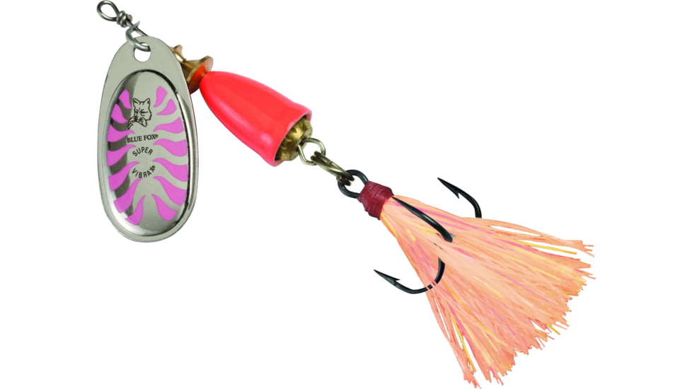 Blue Fox Classic Vibrax Glow Spinner 1/4oz Glow Pn/Org, 64-30-465