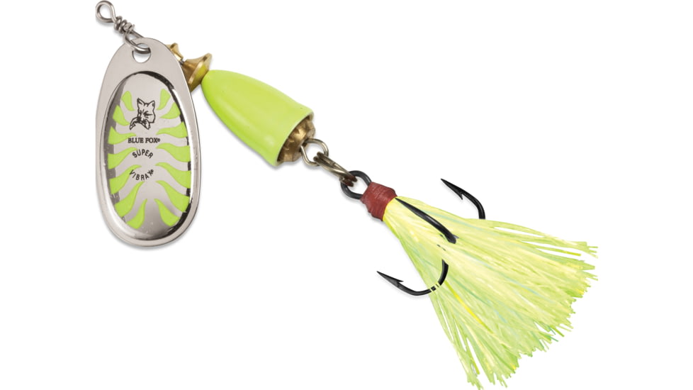 Blue Fox Classic Vibrax Glow Spinner 3/16oz Glow Spinner Chartreuse, 64-20-462
