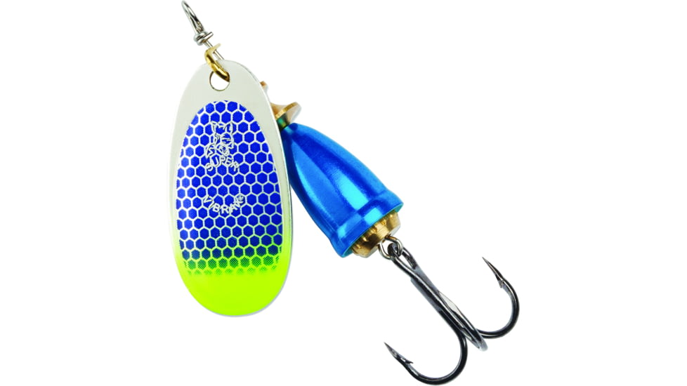 Blue Fox Classic Vibrax Spinner 1/4oz UV Blue Scale/Chartreuse Tip, 60-30-316IC