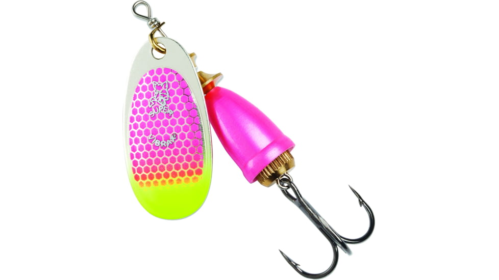 Blue Fox Classic Vibrax Spinner 1/4oz UV Pink Scale/Chartreuse Tip, 60-30-314IC