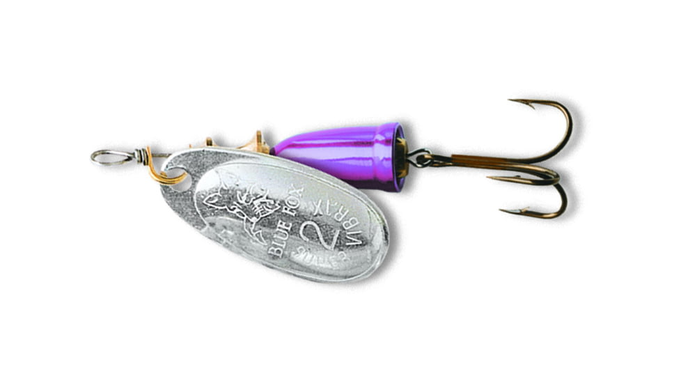 Blue Fox Classic Vibrax Spinner, 1/8 oz, Plated Silver/Purople, 60-10-117IC