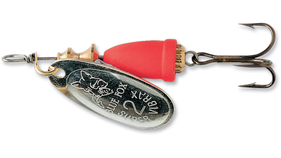 Blue Fox Classic Vibrax Spinner 1/8oz Painted Gold/Flsnt Red, 60-10-213