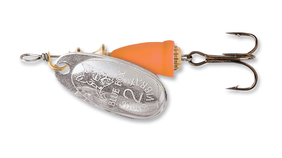 Blue Fox Classic Vibrax Spinner 1/8oz Painted Silver/Flsnt Red, 60-10-113