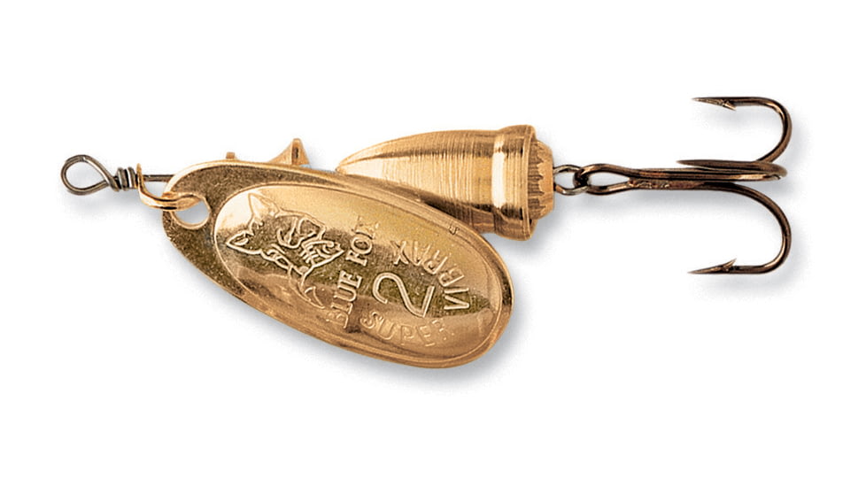 Blue Fox Classic Vibrax Spinner 1/8oz Plated Gold/Gold, 60-10-200
