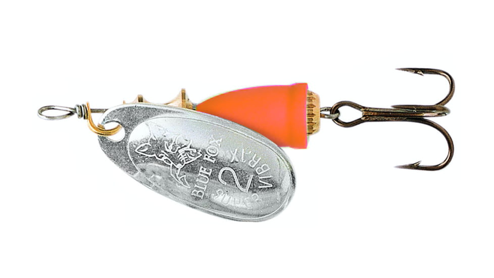Blue Fox Classic Vibrax Spinner, 3/16 oz Silver/Fluorescent Red Painted, 60-20-113