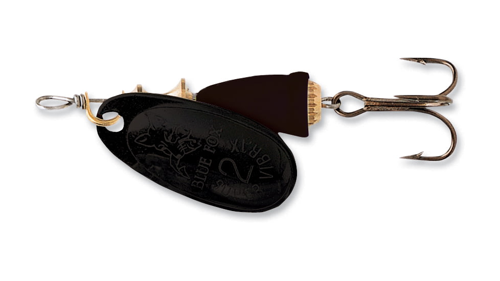 Blue Fox Classic Vibrax Spinner, 3/8 oz, Black/Black Painted, 60-40-400