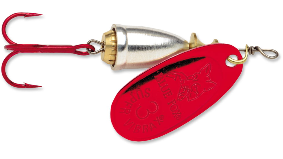 Blue Fox Classic Vibrax Spinner, 3/8 oz, Bleeding Silver, 60-40-450IC
