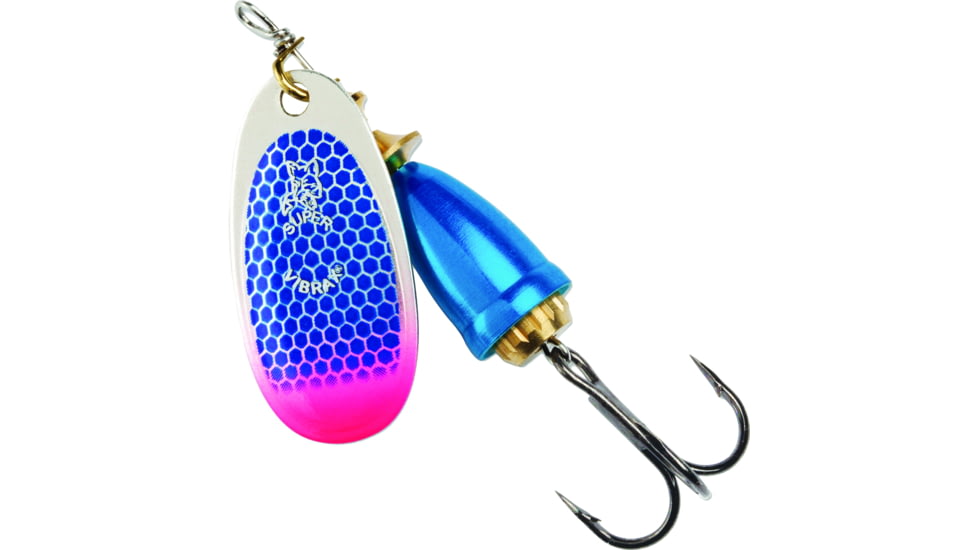 Blue Fox Classic Vibrax Spinner, 3/8 oz, Blue Scale/Pink Tip UV, 60-40-318ICIC