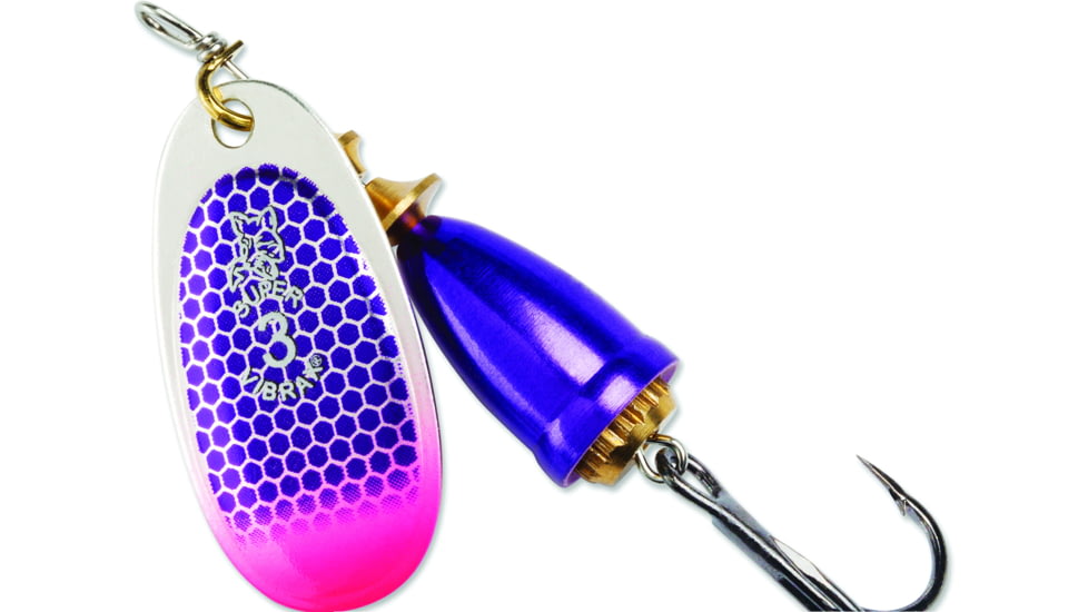 Blue Fox Classic Vibrax Spinner, 3/8 oz, Purople Scale/Pink Tip UV, 60-40-317ICIC