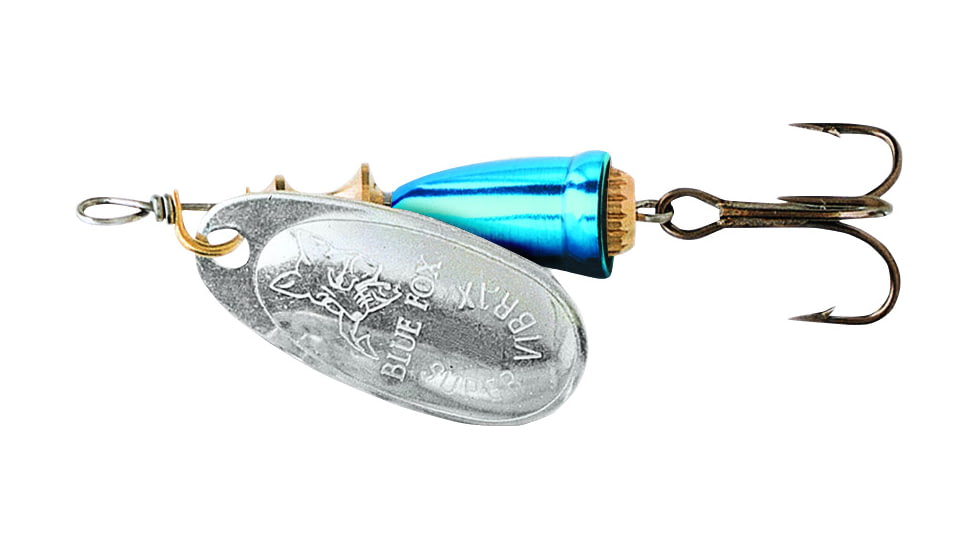 Blue Fox Classic Vibrax Spinner, 3/8 oz, Silver/Chrome Blue, 60-40-105IC
