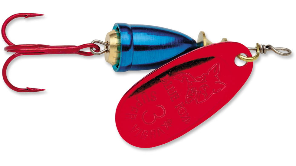 Blue Fox Classic Vibrax Spinner, 5/8 oz, Bleeding Silver/Chrome Blue, 60-60-451IC