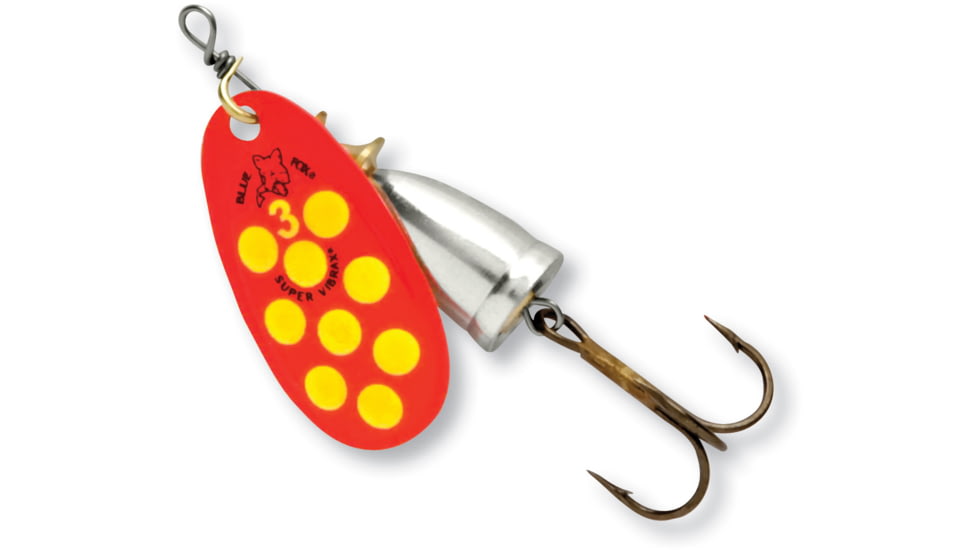Blue Fox Classic Vibrax Spinner, 5/8 oz, Fluorescent Red/Fluorescent Yellow/Silver UV, 60-60-326ICIC