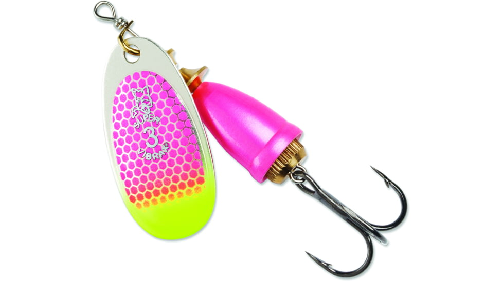 Blue Fox Classic Vibrax Spinner, 5/8 oz, Pink Scale/Chartreuse Tip UV, 60-60-314ICIC