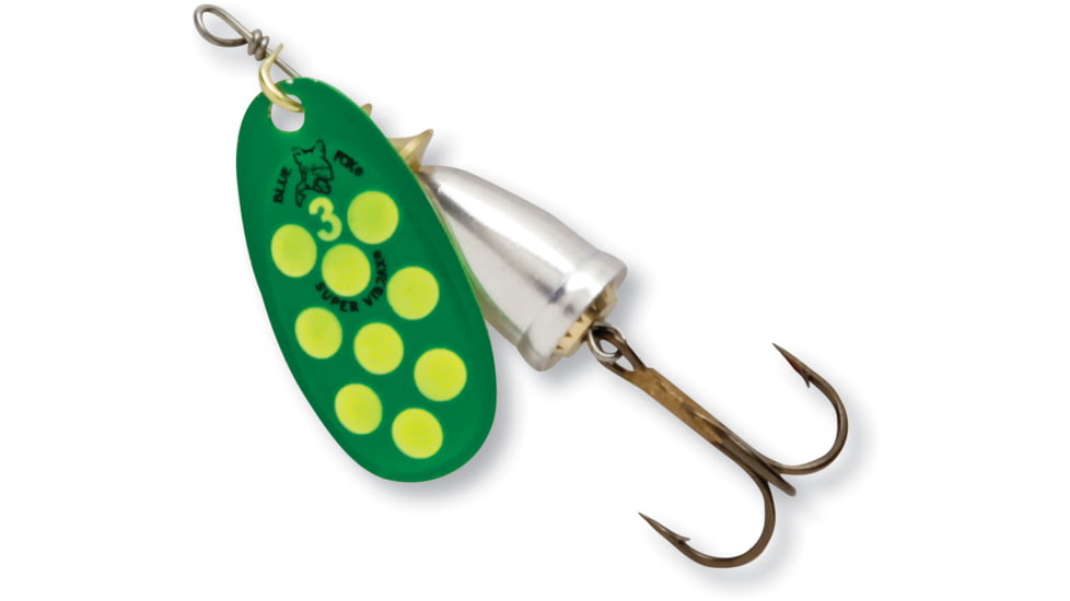 Blue Fox Classic Vibrax Spinner, 7/16 oz Fluorescent Green/Fluorescent Yellow/Silver UV, 60-50-325ICIC