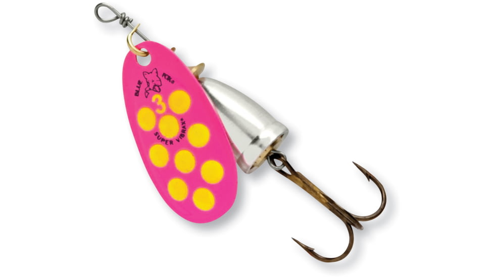 Blue Fox Classic Vibrax Spinner, 7/16 oz, Hot Pink/Fluorescent Yellow/Silver UV, 60-50-328ICIC