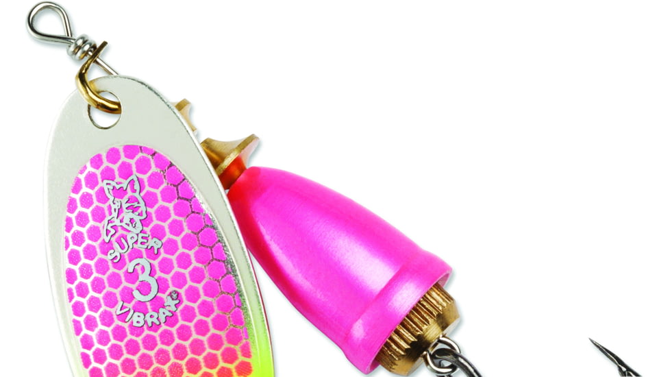 Blue Fox Classic Vibrax Spinner, 7/16 oz, Pink Scale/Chartreuse Tip UV, 60-50-314ICIC