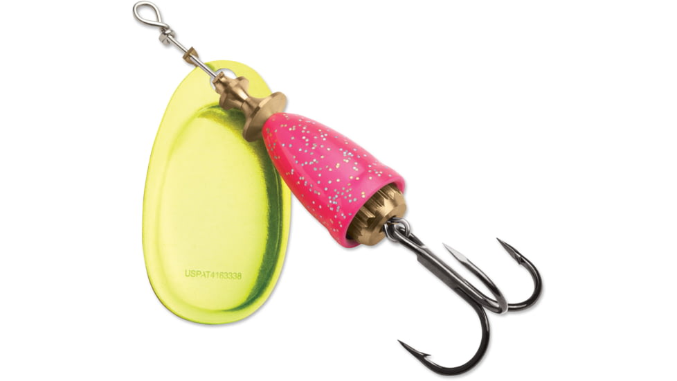 Blue Fox Classic Vibrax Spinner, 7/16oz, Pink Chartreuse Candyback, 60-50-272IC