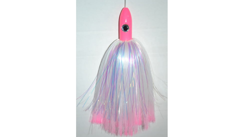 Blue Water Candy Bullet Jag, 9in, 3-1/4oz, White w/Pink Tips Skirt/Pink Head, 55047