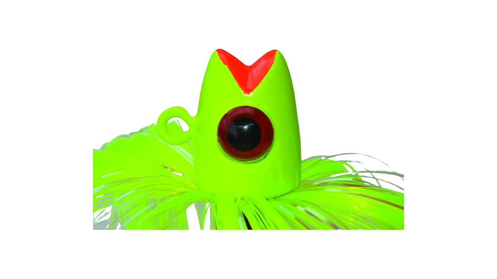 Blue Water Candy Chomper Parachute Lure, Chartreuse Skirt/Chartreuse Head, 4oz, 60004