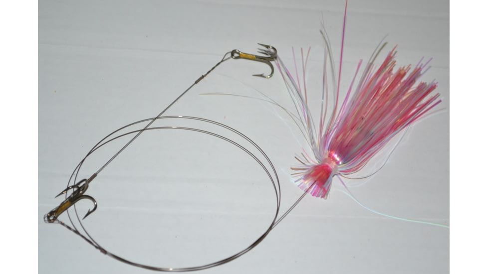 Blue Water Candy Featherweight King Rig Double #4Treble #5Wire, Cotton Candy, 35261