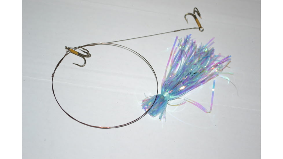 Blue Water Candy Featherweight King Rig Double #4Treble #5Wire, Lt Blue, 35253