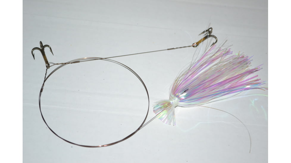 Blue Water Candy Featherweight King Rig Double #4Treble #5Wire, Pearl, 35056