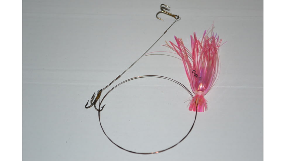 Blue Water Candy Featherweight King Rig Double #4Treble #5Wire, Pink, 35151