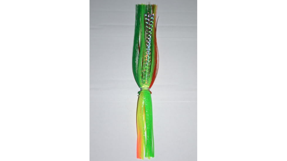 Blue Water Candy Gaffer Skirt, 1/2oz, Bleeding Dolphin on Green/Chartreuse Squid, 81419