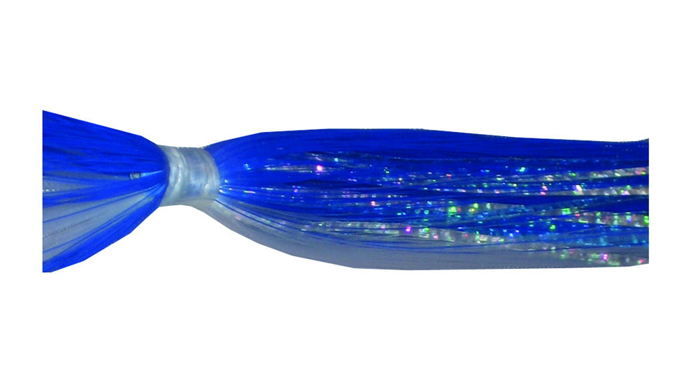 Blue Water Candy Hair and Mylar Skirt, 1/4oz, Blue/White, 11407