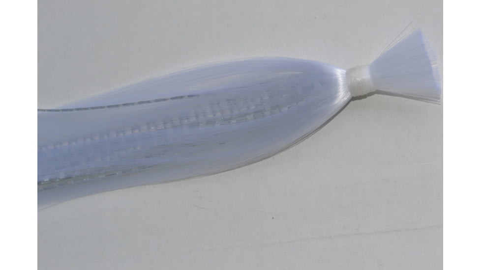 Blue Water Candy Hair and Mylar Skirt, 1/4oz, White w/Silver Mylar, 11416