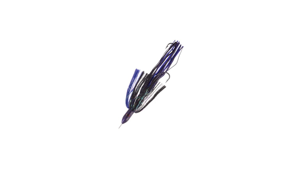 Blue Water Candy HOO-DA-BOMB JAG over 8oz. Squid Skirt w/tandem 9/0 Hook Set, 480# Cable, Purple/Black, 58515