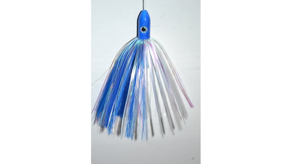 Blue Water Candy Mini Jag, 6in, 5/8oz, Blue/White Skirt/Blue Head, 52007