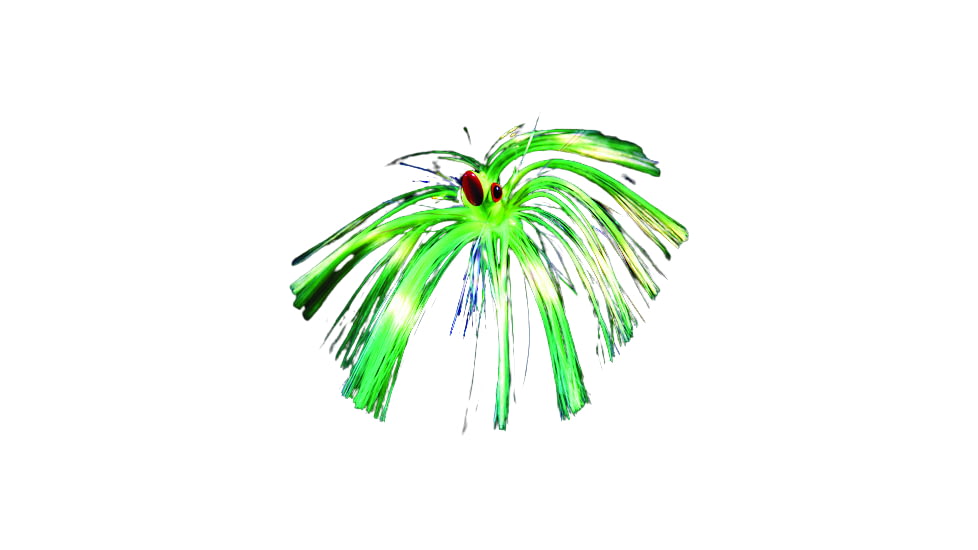Blue Water Candy Spire Parachute Lure, Chartreuse Skirt/Chartreuse Head, 4oz, 60030