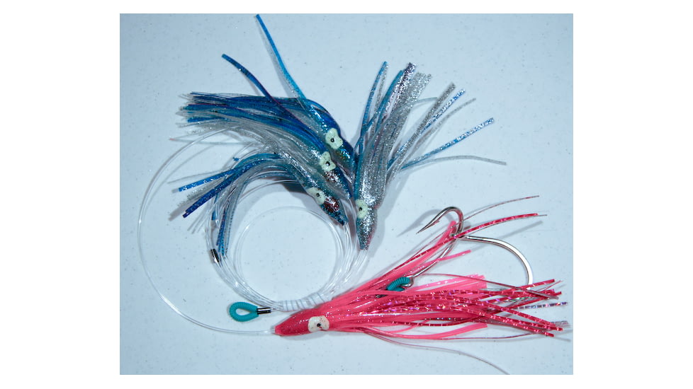 Blue Water Candy Squid Daisy Chain 6in, Blue w/Pink Chaser, 93008