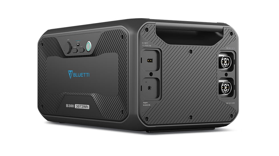 BLUETTI B300 Expansion Battery, 3072Wh, Gray, B300-US-GY-BL-00