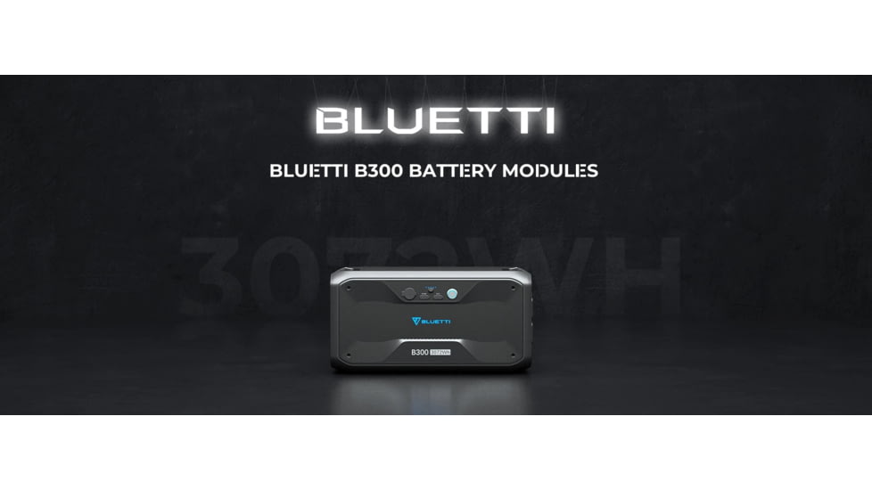 BLUETTI B300 Expansion Battery, 3072Wh, Gray, B300-US-GY-BL-00
