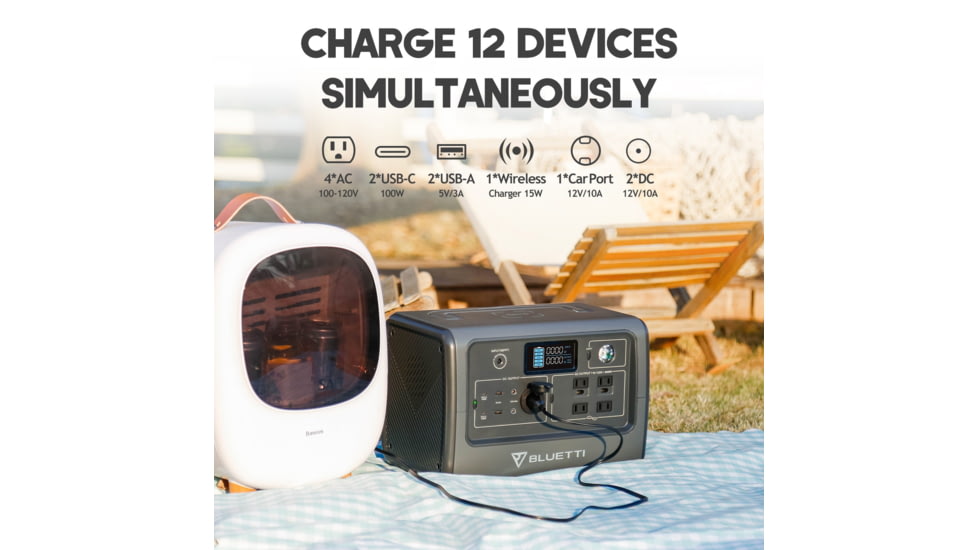 BLUETTI EB70S Portable Power Station, 800W 716Wh, Gray, EB70S-US-GY-BL-00