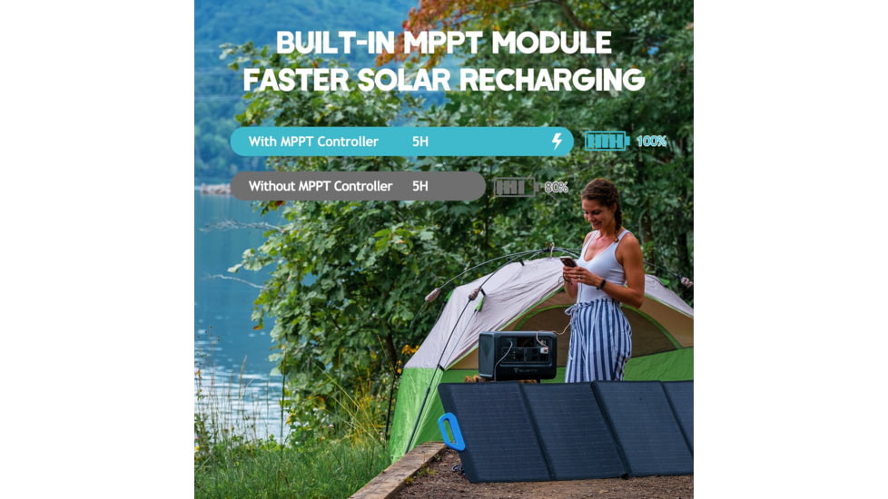 BLUETTI EB70S Portable Power Station, 800W 716Wh, Gray, EB70S-US-GY-BL-00