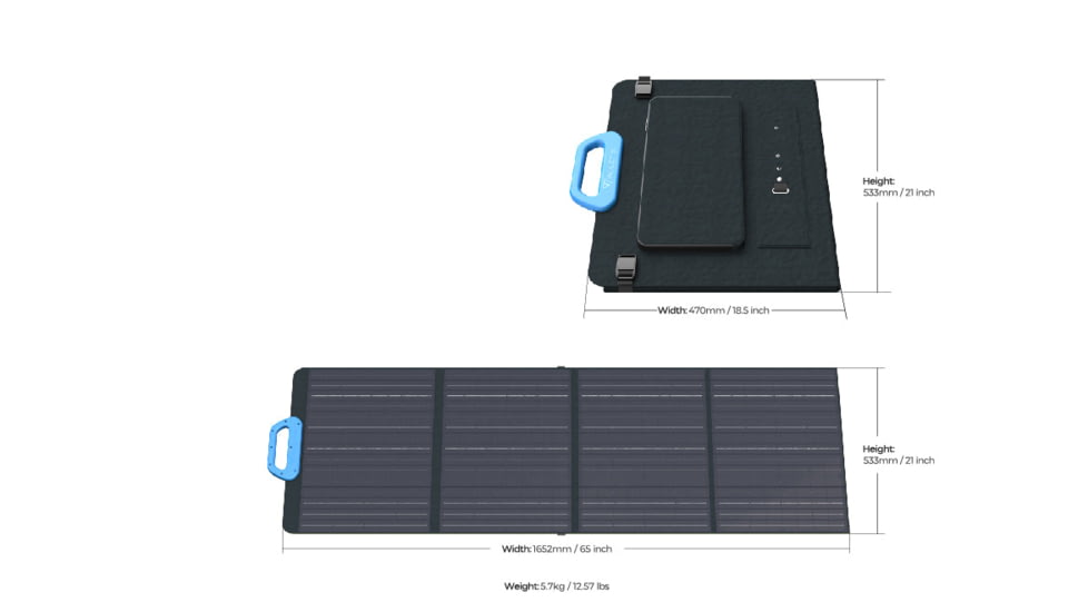 BLUETTI PV120 Solar Panel, 120W, Black, PV120-US-BK-BL-00