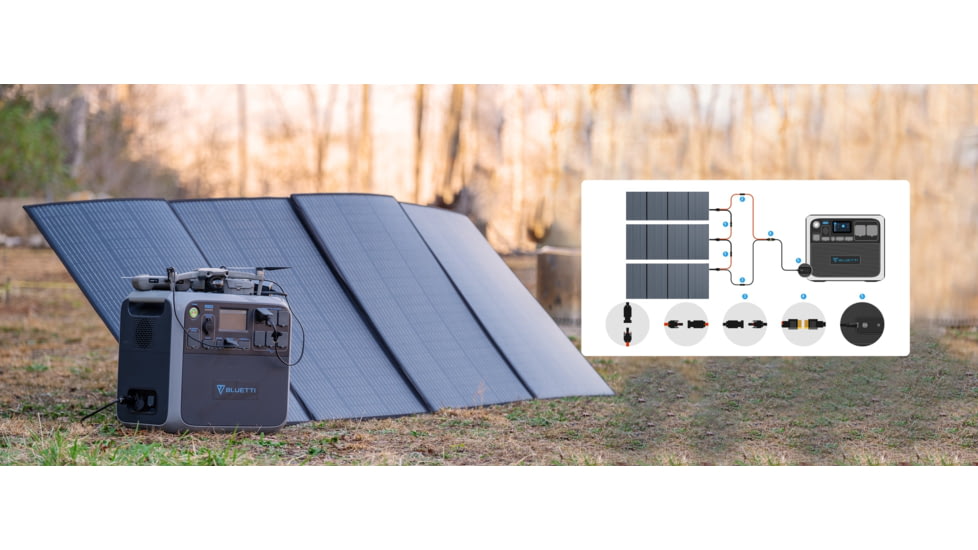 BLUETTI PV350 Solar Panel, 350W, Black, PV350-US-BK-BL-00