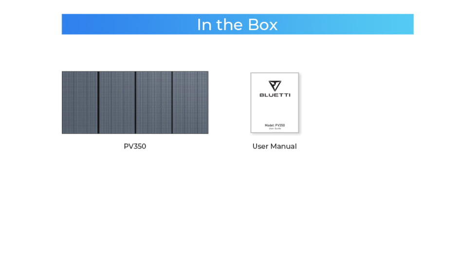 BLUETTI PV350 Solar Panel, 350W, Black, PV350-US-BK-BL-00