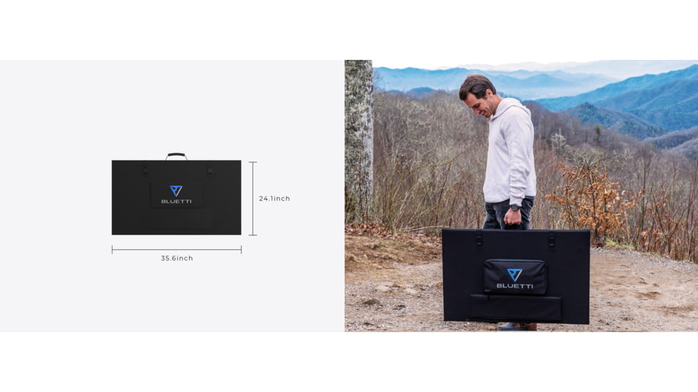 BLUETTI PV350 Solar Panel, 350W, Black, PV350-US-BK-BL-00