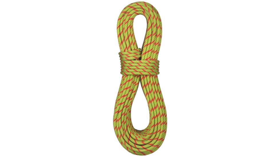 BlueWater Ropes Icon 9.1 mm Climbing Rope-Sprout/Red Orange-Standard-60 m